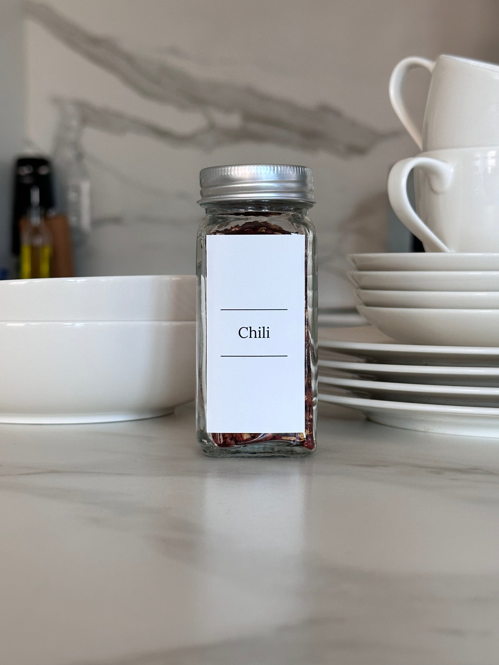 Minimalistic Herbs & Spices Jar Labels Set