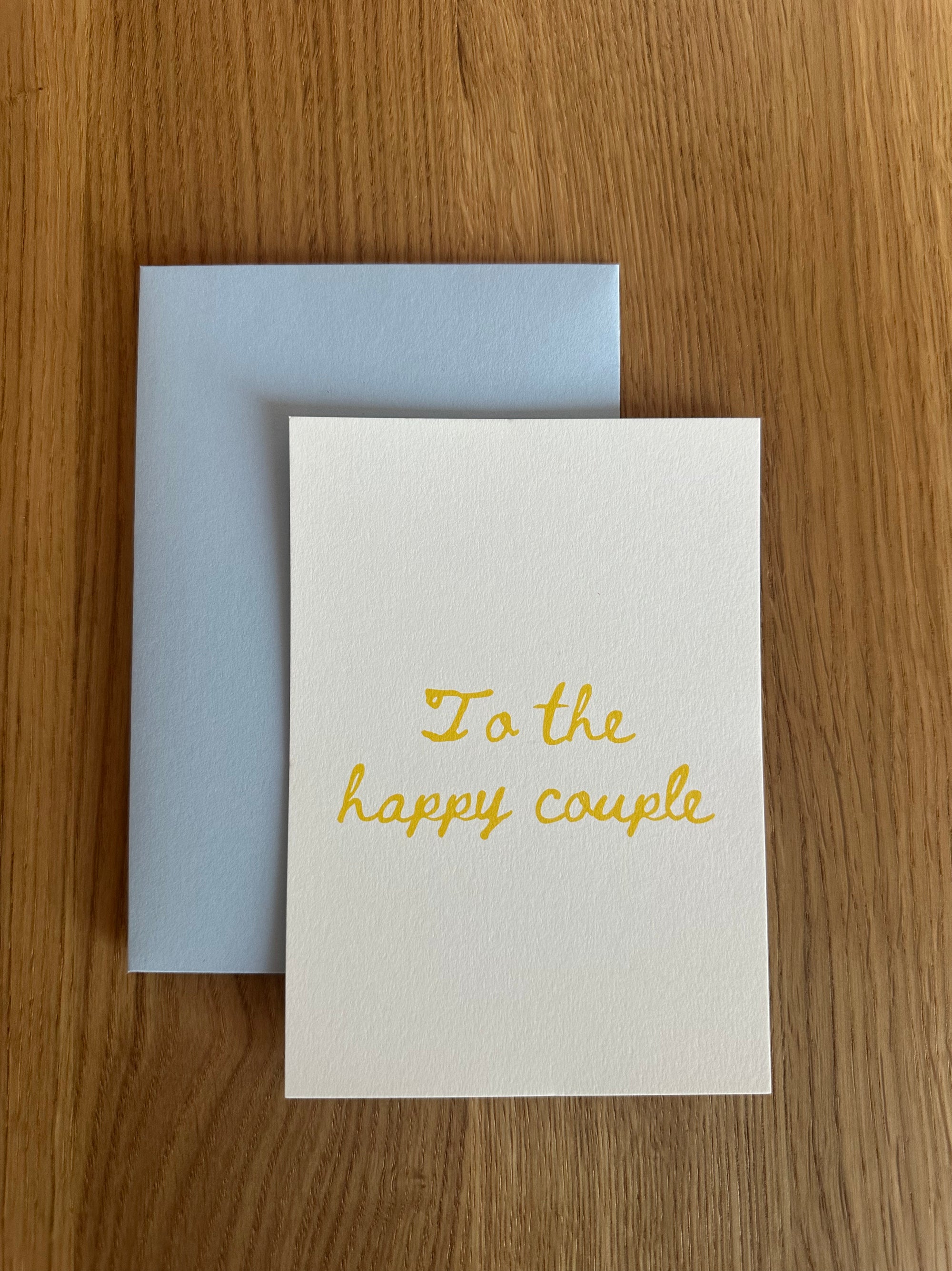 To the happy couple